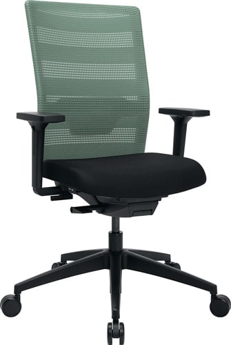 TOPSTAR Bürodrehstuhl m.Synchr.-Techn.schwarz/mint 420-540mm m.Lehnen Trgf.110kg TOPSTAR