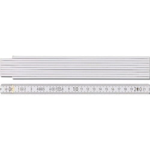 BMI Gliedermaßstab 9072 L.2m B.16mm mm/cm EG III Buche weiß BMI