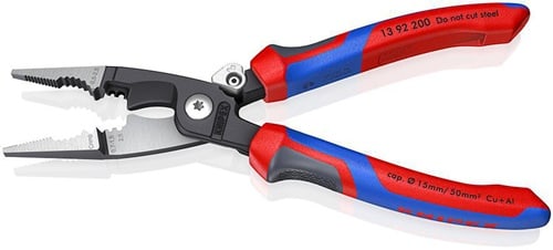 KNIPEX Elektroinstallationszange L.200mm pol.Comfort-Griff m.Öffnungsf.KNIPEX