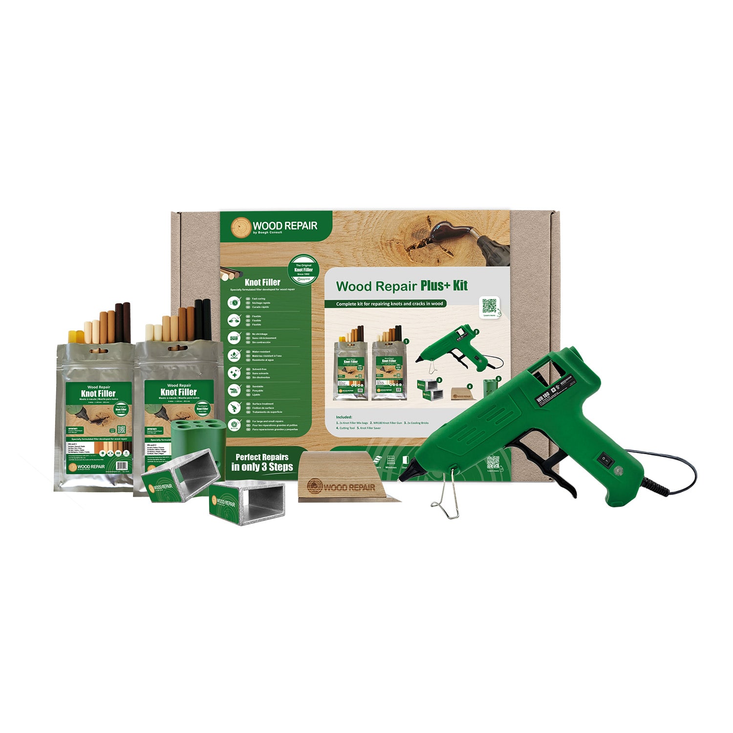 Wood Repair Holzreparatur-Satz PLUS+ mit BCD 180, 7tlg