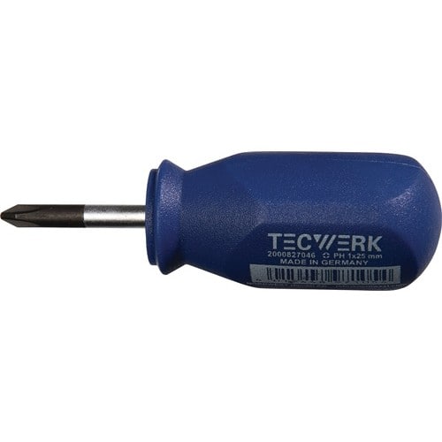 TECWERK Schraubendreher Gr.PH 2 Klingen-L.25mm 1K-Griff Rundkl.TECWERK