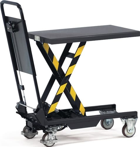 FETRA Scherenhubtischwagen Trgf.150kg Hubber.265-755mm Schiebebügel anklappbar