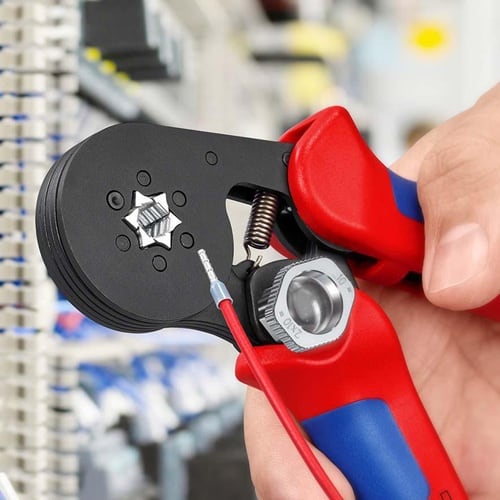 KNIPEX Aderendhülsenzange Gesamt-L.180mm 0,08-10,0 (AWG 28-7)mm² brün.Mehrkomp.-Hüllen