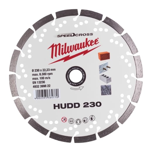 MILWAUKEE für harte Materialien Speedcross Diamanttrennscheibe HUDD 230 mm