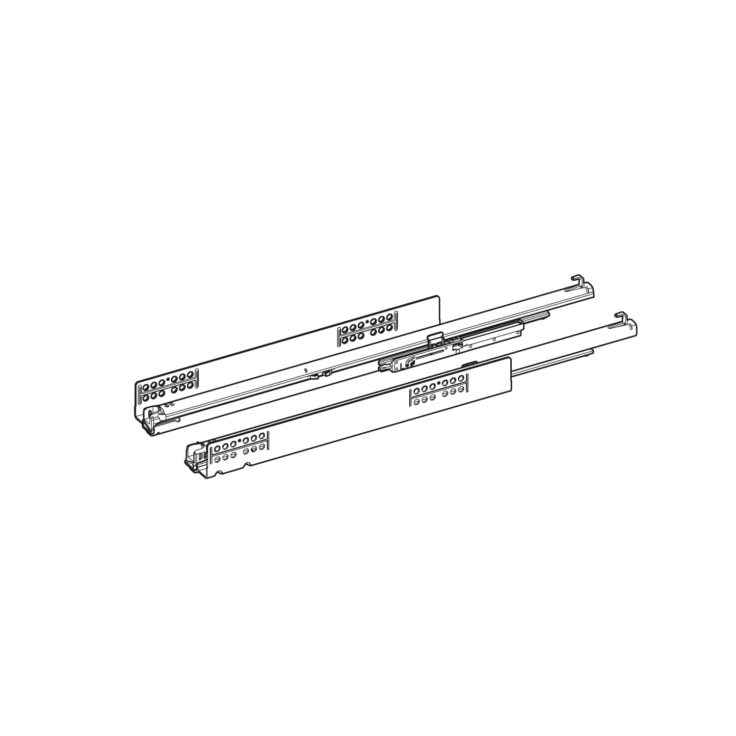 HETTICH Vollauszug Quadro V6 YOU M (30 kg) mit Push to open, 400 mm, rechts, 9256910