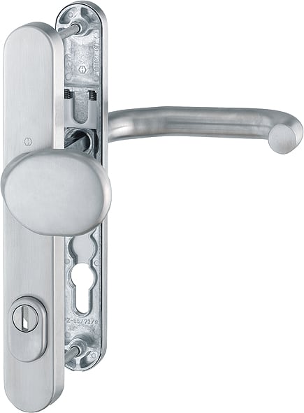 HOPPE® Schutz-Wechselgarnitur mit Schmalschild Paris RD-E86G/3359ZA/3357N138GF, Edelstahl, 3411761