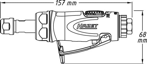 HAZET Druckluftstabschleifer 9032N-1 2000-25000min-¹ 6mm HAZET