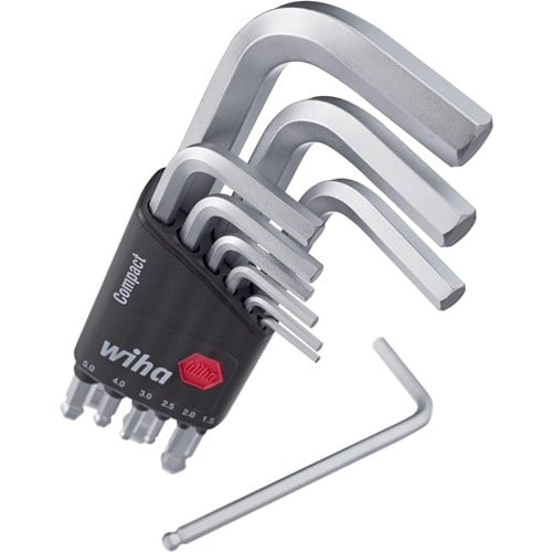 WIHA Winkelschraubendrehersatz 369 KH9 9-tlg.Compact-Halter SW 1,5-10mm