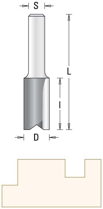 GUHDO 106/8 HW-Nutfräser D10 l=19 L51 S8 Z2