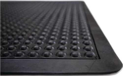 MILTEX Arbeitsplatzbodenbelag Endstück L1200xB900xS13mm schwarz Naturkautschuk