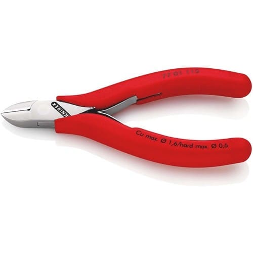 KNIPEX Elektronik-Seitenschneider L.115mm Form 0 Facette ja Ku.-Überzug