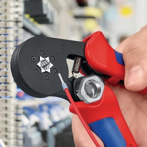 KNIPEX Aderendhülsenzange Gesamt-L.180mm 0,08-10,0 (AWG 28-7)mm² brün.Mehrkomp.-Hüllen