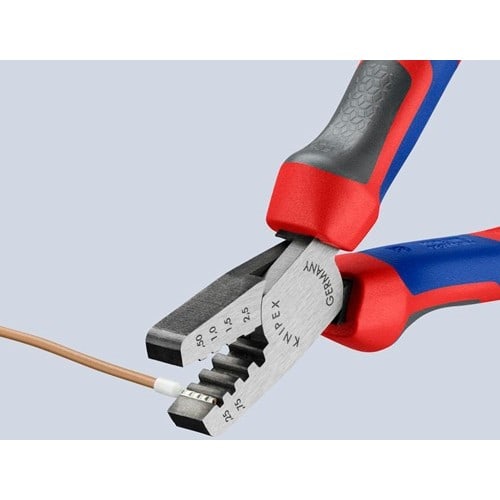 KNIPEX Aderendhülsenzange Gesamt-L.145mm 0,25-2,5 (AWG 23-13)mm² pol.