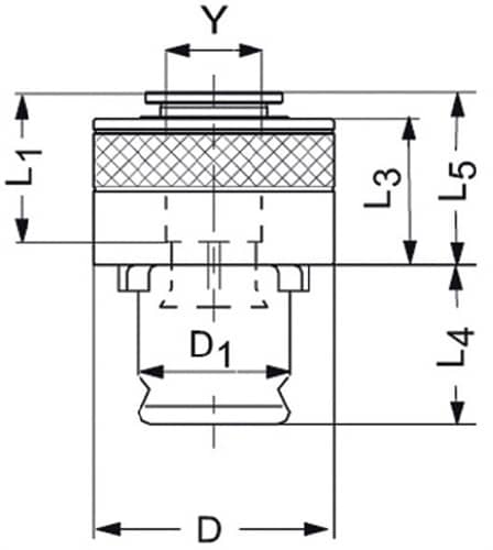 Schnellwechseleinsatz SES 6mmx4,9mm Gr.1 f.DIN 371 M6