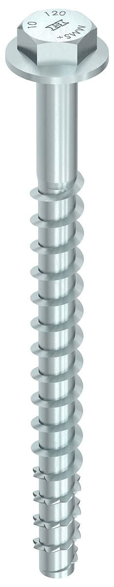 HECO MULTI-MONTI-plus SS 20,0 x 180, Sechskantkopf mit angepresster Scheibe, Sechskantkopf, verzinkt blau, A2K