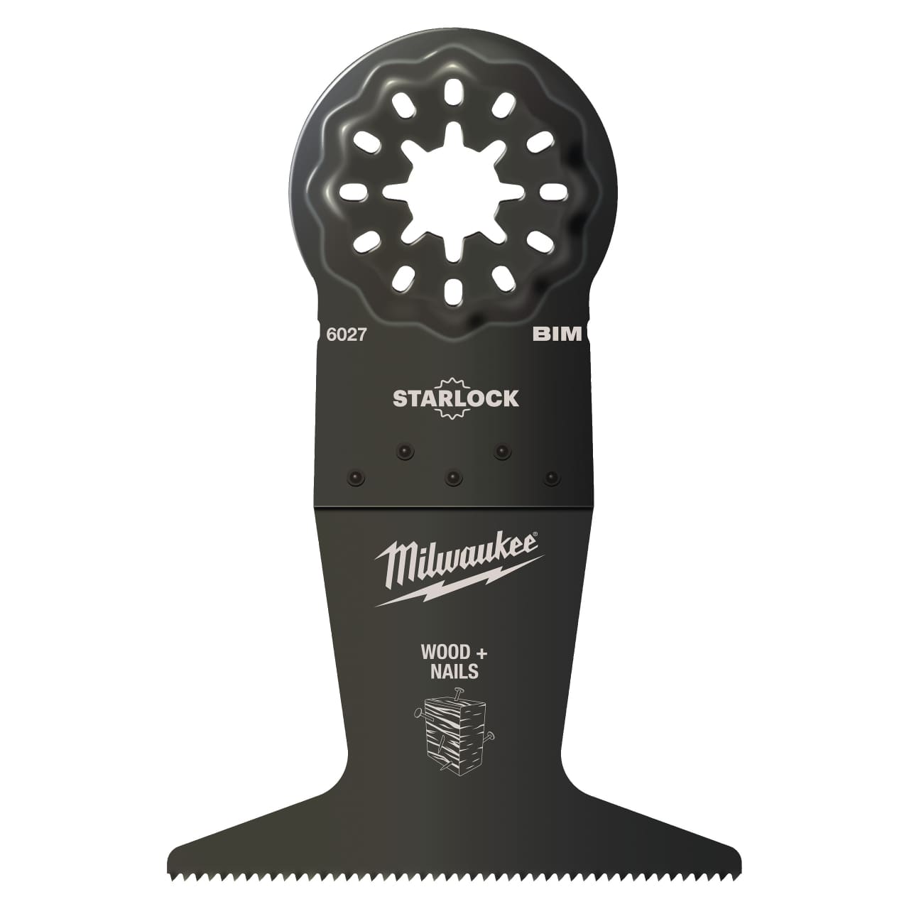 MILWAUKEE 65 x 42 mm Multitool Starlock Bi-Metall Tauchsägeblatt für Schnitte in Holz mit Nägeln