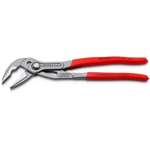 KNIPEX Wasserpumpenzange Cobra® ES L.250mm Spann-W.40mm grau atram.pol.