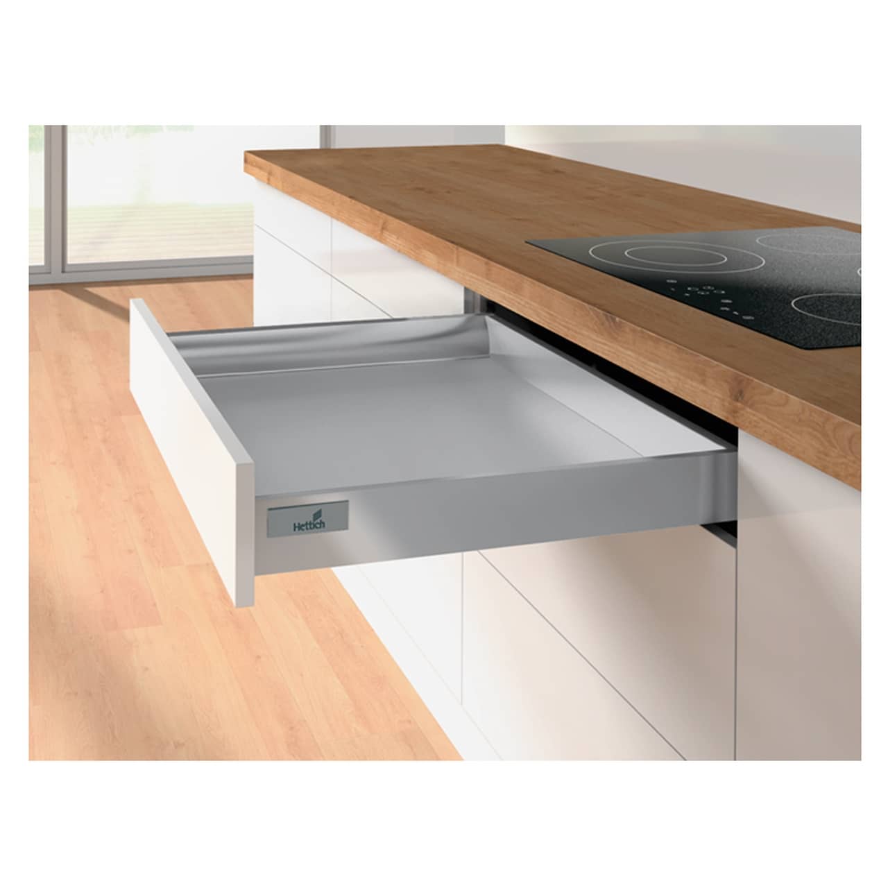 HETTICH InnoTech Atira Set Zarge, 470 x 70 mm, silber, links und rechts, 9307113