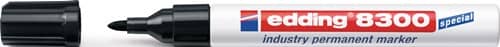 EDDING Industrie-Permanentmarker 8300 schwarz Strich-B.1,5-3mm Rundspitze EDDING