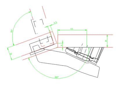 HETTICH Winkeladapter für Kreuzmontageplatten, 5°, 9072533