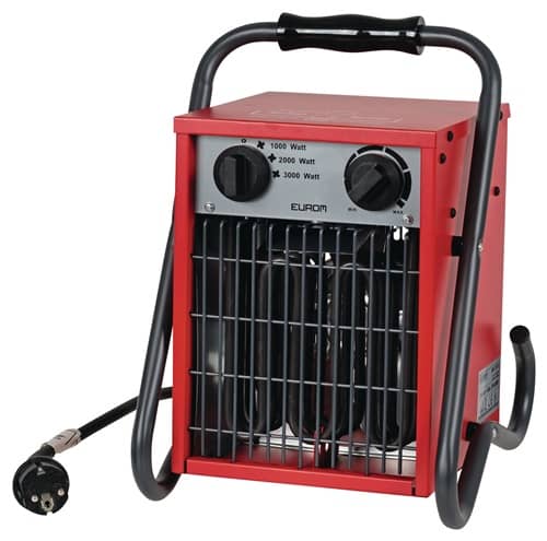 EUROM Elektroheizer 308,88 m³/h 1000/2000/3000 W 16 A EUROM