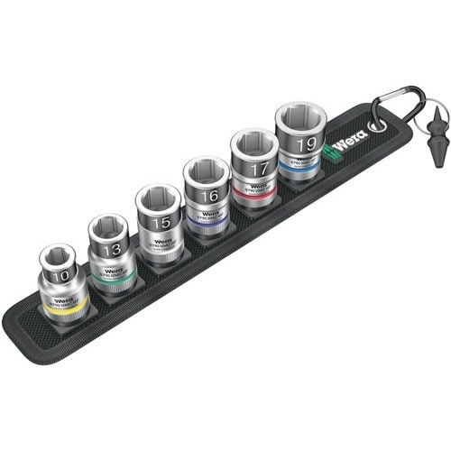 WERA Steckschlüsselsatz Belt C 1 Zyklop 7-tlg.1/2 Zoll 10-19mm f.a6-KT.-Schr.WERA