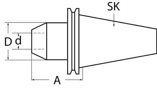 TECWERK Flächenspannfutter DIN 69871AD/B Weldon Spann-D.16mm SK40 A.-L.63mm TECWERK
