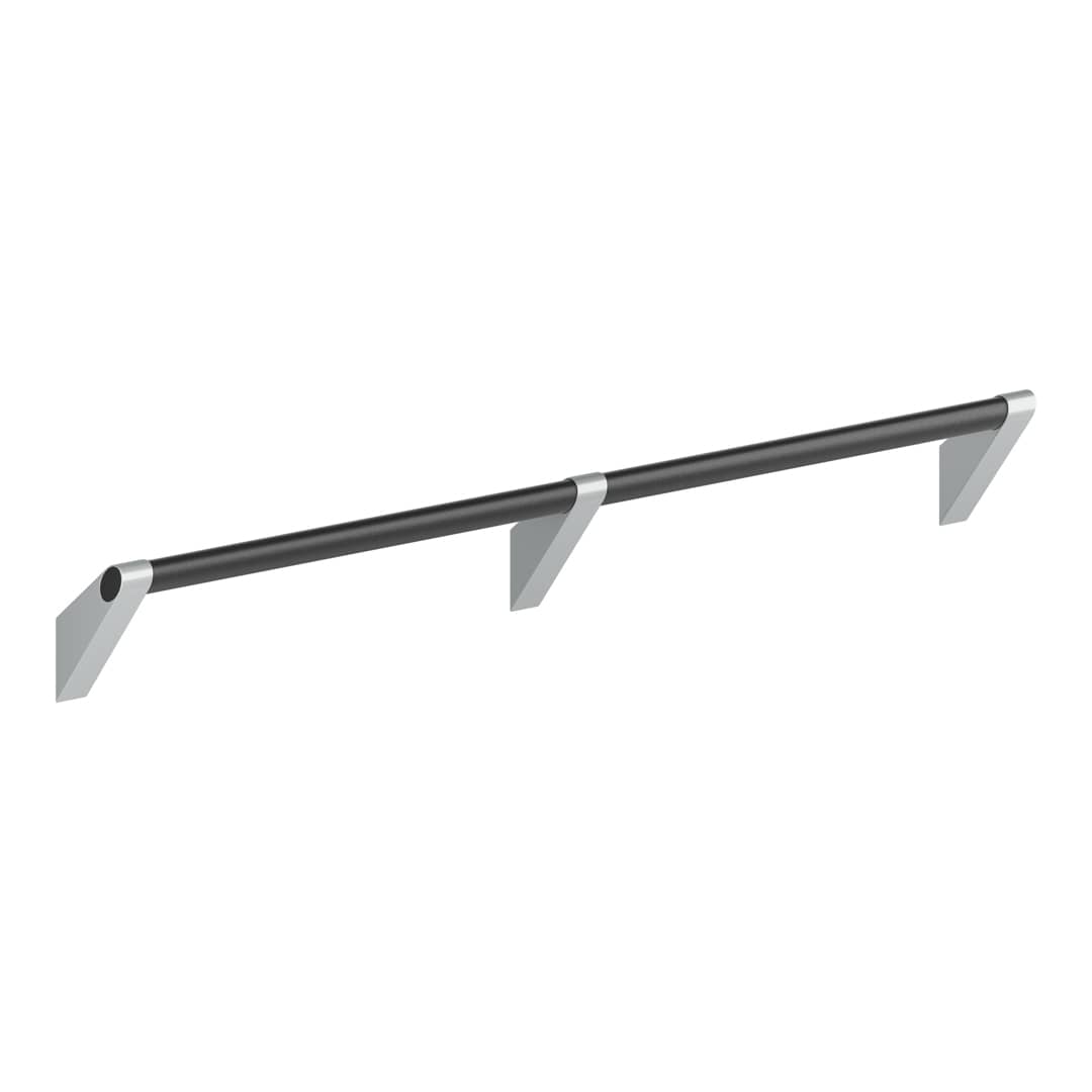KWS Haltegriff 900 +Stütze mittig Aluminiumgrau / Anthrazitgrau