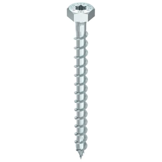 HECO TOPIX-plus 10,0 x 70, Kombisechskantkopf, Sechskantkopf + T-Drive, Vollgewinde, verzinkt blau, A3K