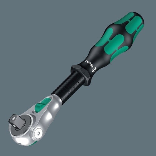 WERA Schwenk- u.U.-Knarre Zyklop Speed 1/2 Zoll Anz.Z.72 L.277mm 2K-Griff WERA