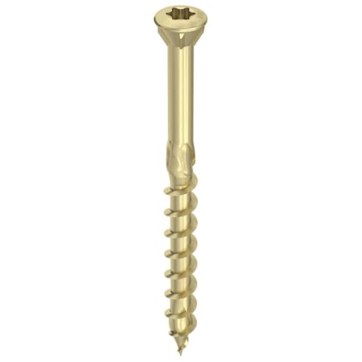 HECO TOPIX-plus 3,5 x 35, Glasleistenschraube, Linsensenkkopf mit Fräsrippen, T-Drive, Teilgewinde, verzinkt gelb, A3L