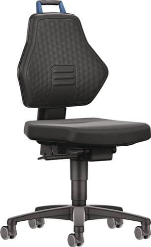 TECWERK Arbeitsdrehstuhl Rl.Supertec schwarz Grifffarbe blau 450-600mm TECWERK