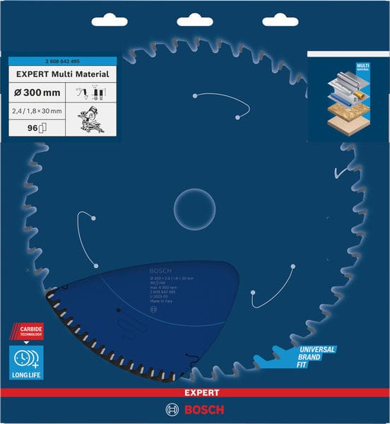 BOSCH Kreissägeblatt Expert for Multi Material, 300 x 30 x 2,4 mm, 96