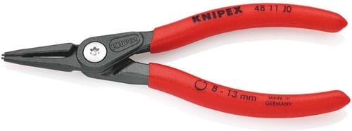 KNIPEX Präzisionssicherungsringzange J 0 f.Bohrungen D.8-13mm L.140mm KNIPEX