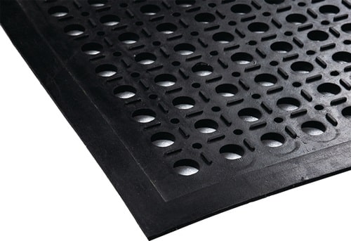Anti-Ermüdungsmatte B.0,9m L.1,5m D.12mm schwarz NR/SBR o.Gewebeeinlage