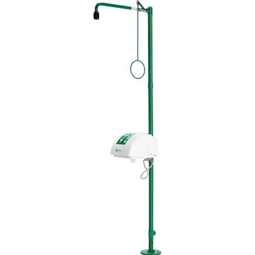 B-SAFETY Notdusche ClassicLine m.zwei Brauseköpfen Bodenmontage Anschl.1/4 IG Zoll