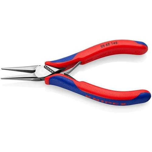 KNIPEX Elektronik-Greifzange Gesamt-L.145mm flachrunde Backen Form 6 Mehrkomp.-Hüllen