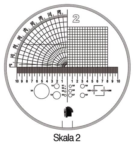 SCHWEIZER Messskala Tech-Line Skala-D.25/2,5mm Duo-Skala 2 SCHWEIZER