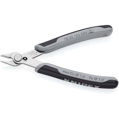 KNIPEX Elektronik-Seitenschneider Super-Knips® L.125mm Form 0 Facette nein pol.KNIPEX