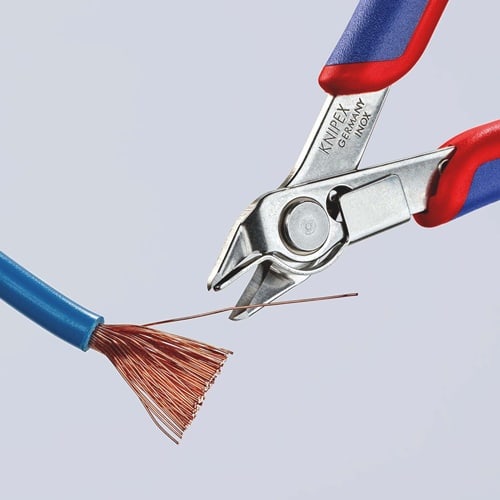 KNIPEX Elektronikseitenschneider Super-Knips® INOX L.125mm Form 1 Facette nein pol.