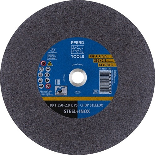 PFERD TOOLS Trennscheibe PSF CHOP STEELOX D350x2,8mm ger.Stahl/INOX Bohr.25,4mm PFERD