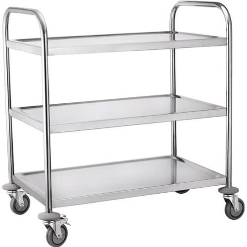 RUXXAC Tischwagen 3 Ladeflächen L820xB500mm silber Trgf.150kg RUXXAC