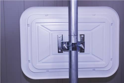 DANCOP Verkehrsspiegel H600xB800mm Kunststoff,rot/weiß 22m DANCOP
