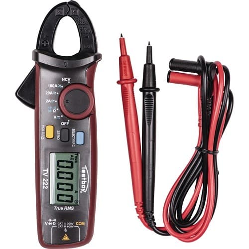TESTBOY Zangenamperemeter TV 222 b.100 A AC/DC,bis 600V AC/DC CAT III 300V CAT II 600V