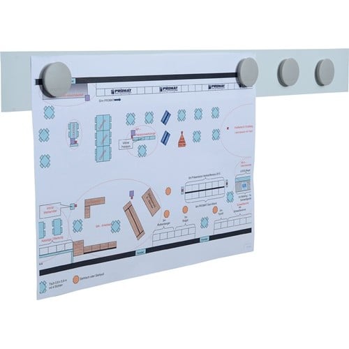 MAGNETOPLAN Magnetleiste L500xB50xS0,5mm weiß selbstklebend MAGNETOPLAN