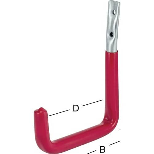 VORMANN Wandhaken U-Form rotgummi A.150mm STA verz.VORMANN