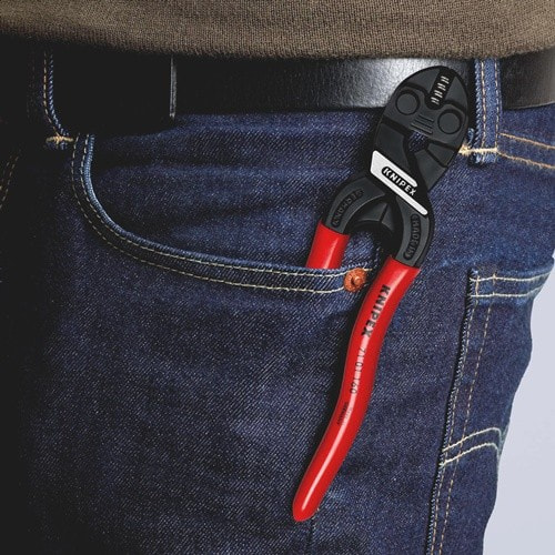 KNIPEX Kompaktbolzenschneider CoBolt® L.160mm Ku.-Überzug ger.3mm o.Aussparung