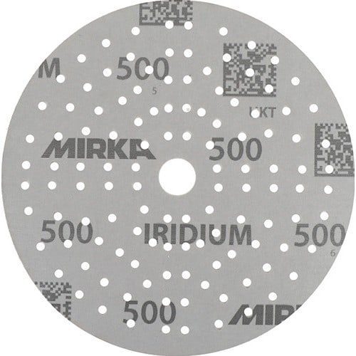 MIRKA Haftschleifscheibe IRIDIUM Grip 121L 150mm K.500 f.HO/Metall/Lack/Ku.