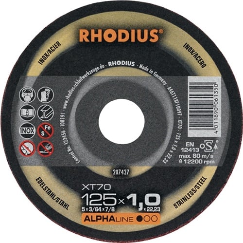 Trennscheibe XT70 INOX Bohrung 22,23 mm RHODIUS