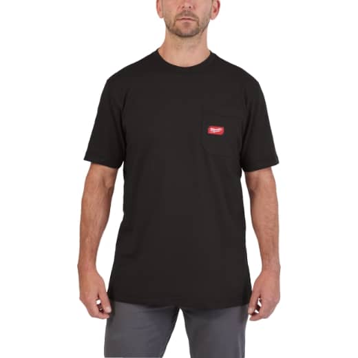 MILWAUKEE Arbeits-T-Shirt schwarz mit UV-Schutz WTSSBL-M